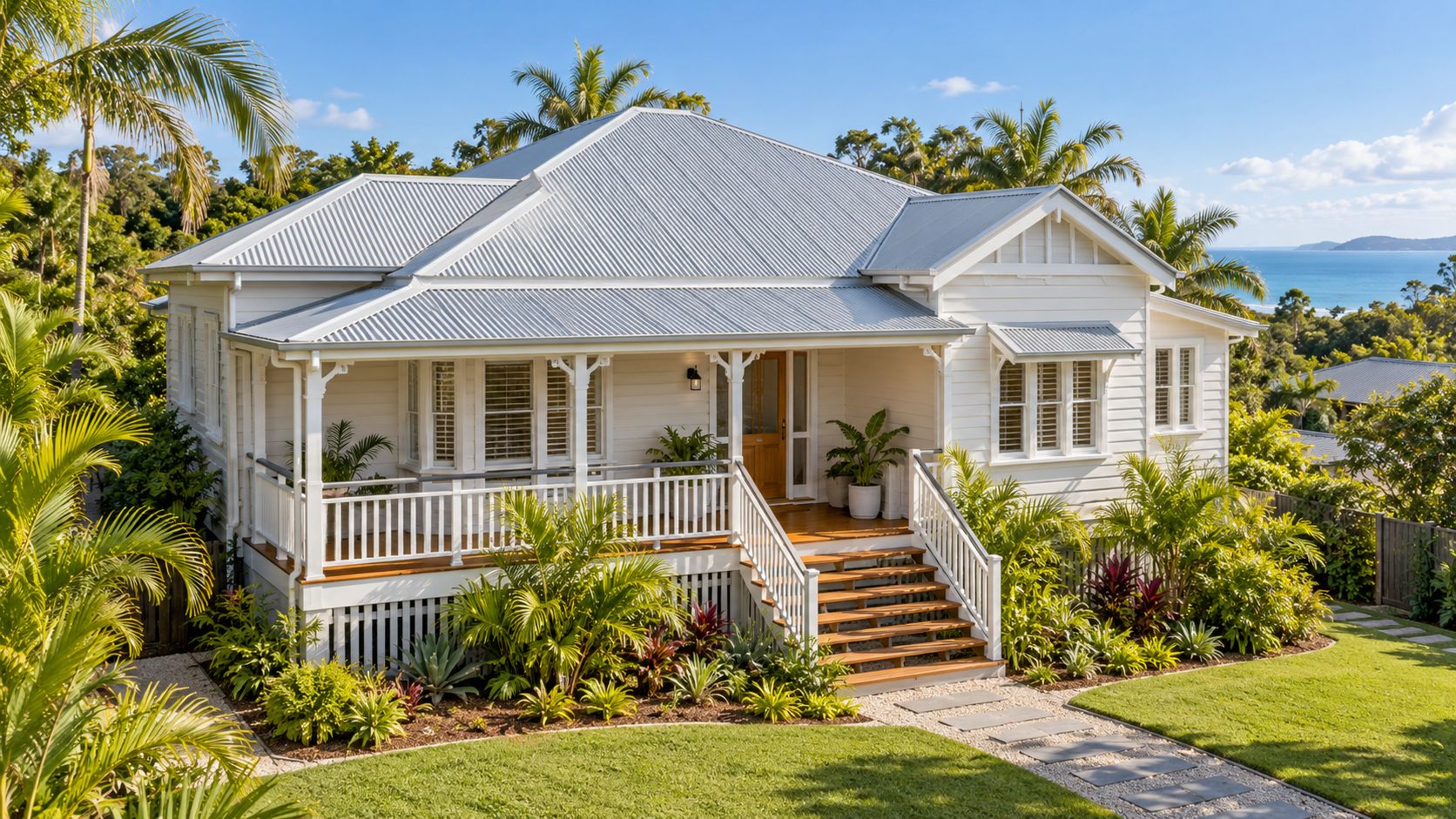 Fictional tropical Australian beach house